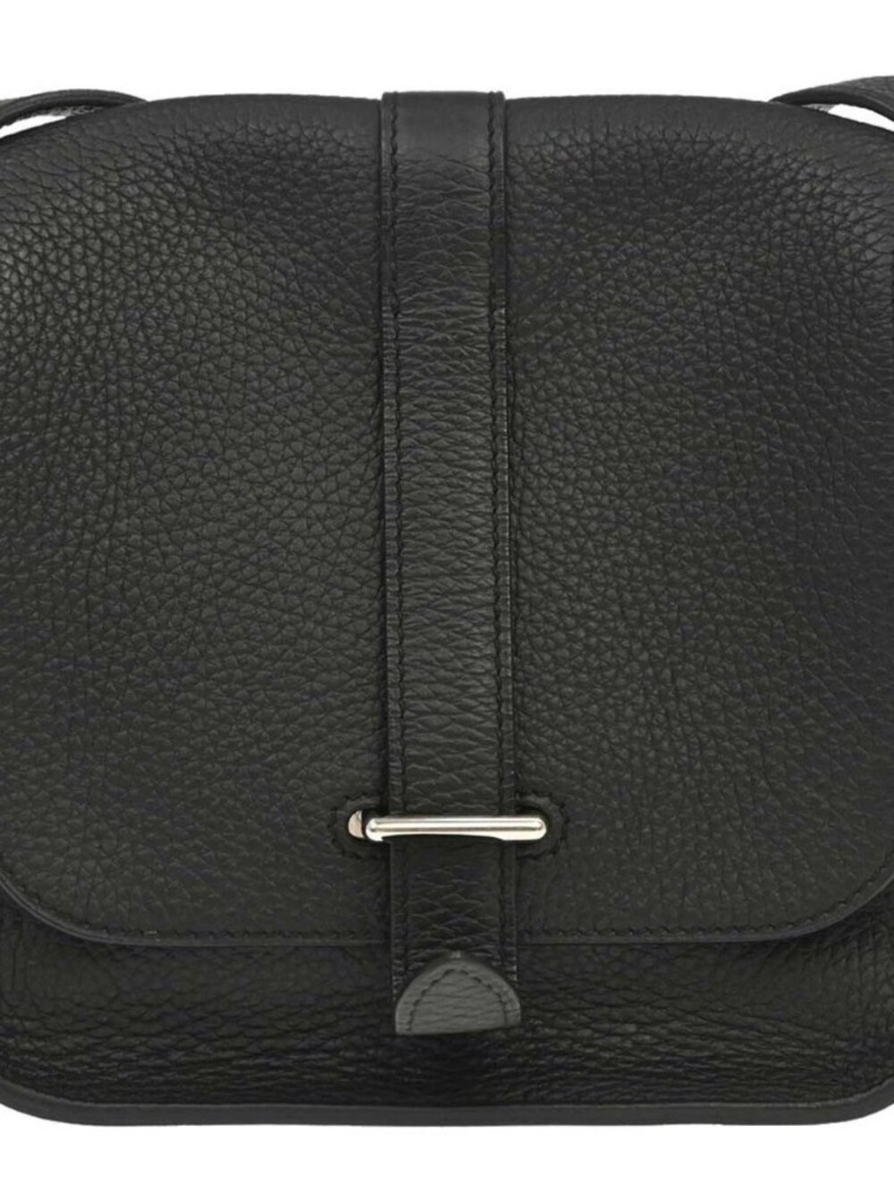 Hermes Black Taurillon Clemence Pochette Steve Shoulder Bag □Q B042 179002